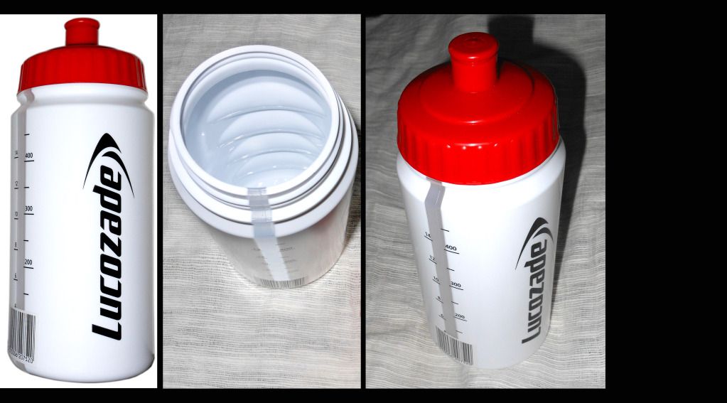 NEW WHITE LUCOZADE DRINKS WATER BOTTLE 500ML LARGE CAP SPORTS