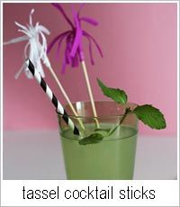 tassel cocktail stick