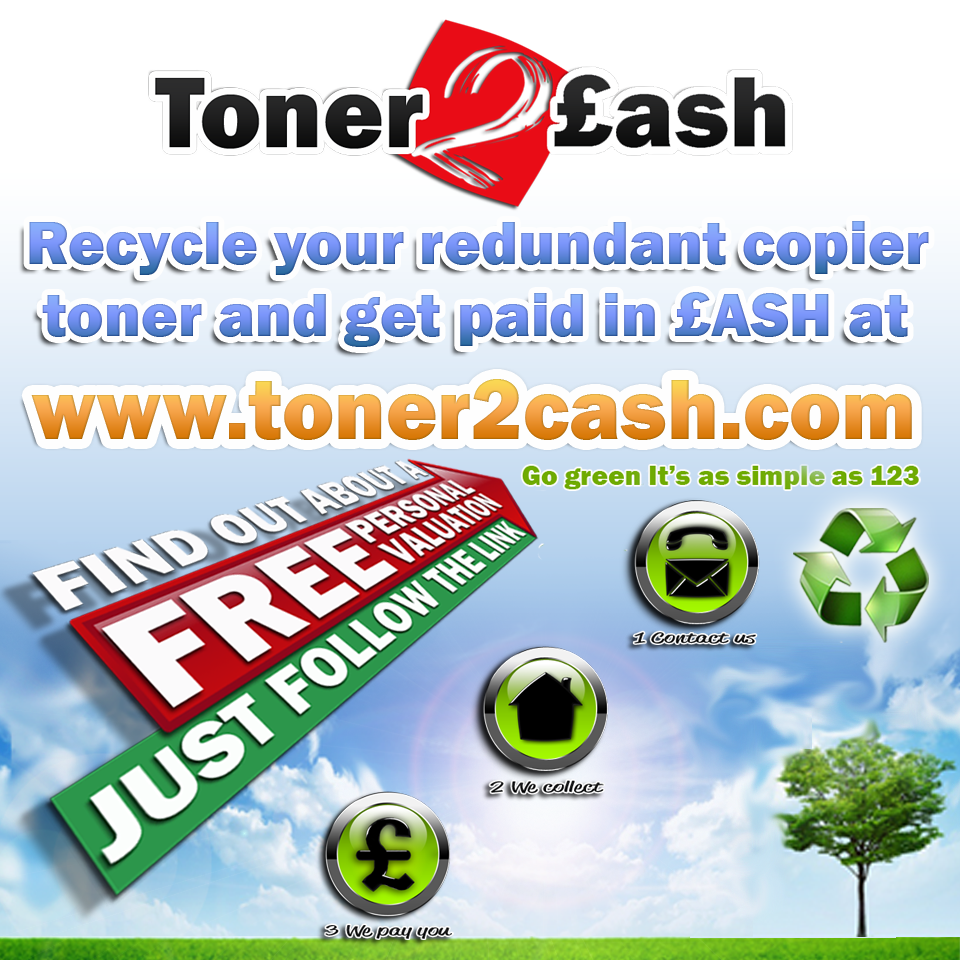 We pay *CASH for toner at toner2cash.com