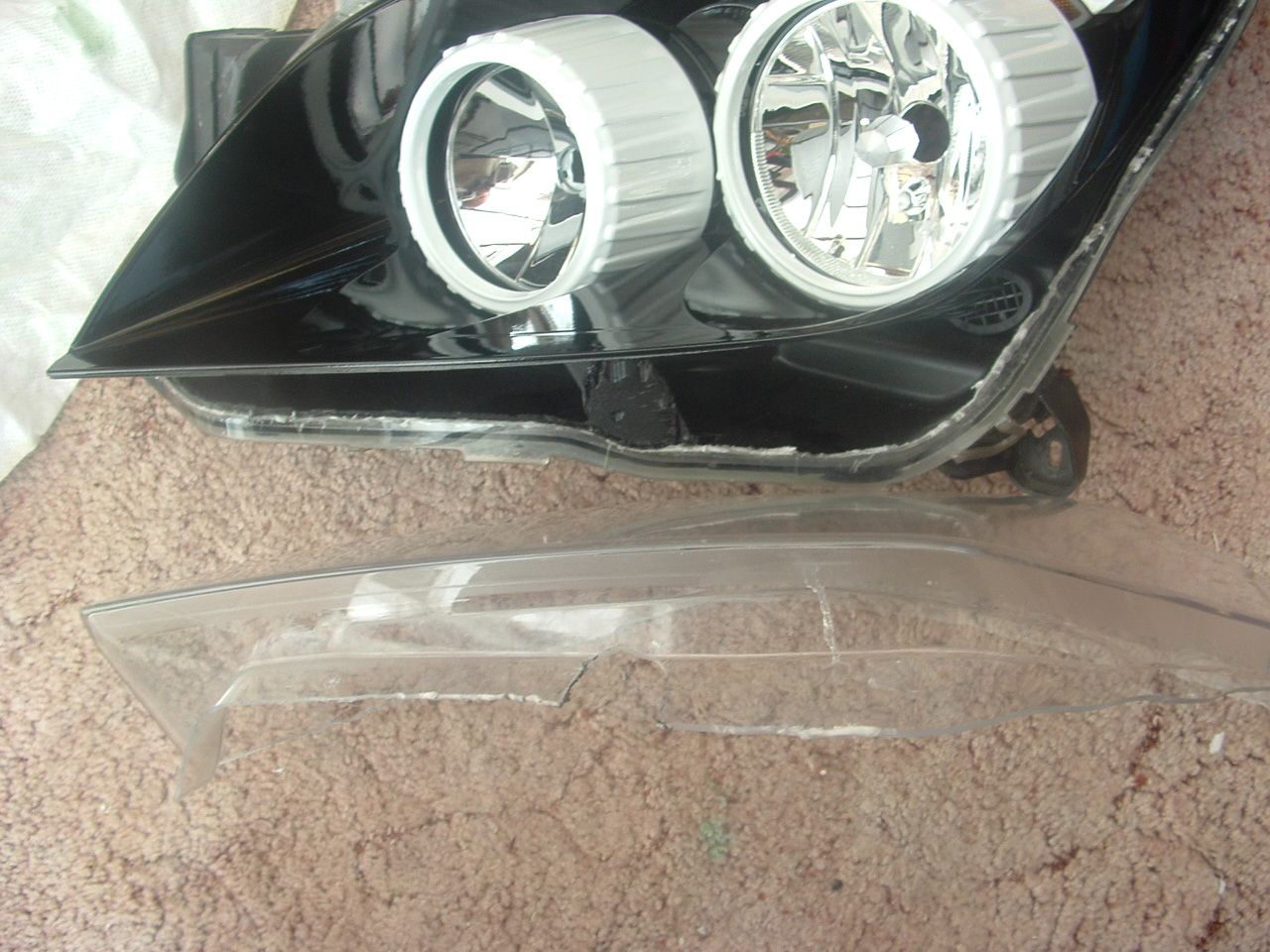 vauxhall astra headlight cover replacement