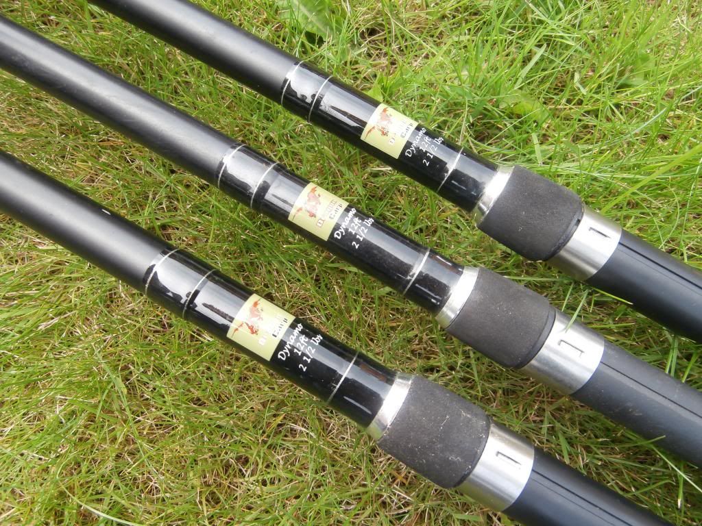 3x DRAGON CARP "DYNAMO" 12' 2½lb CARP RODS.. commercial barbel fishing