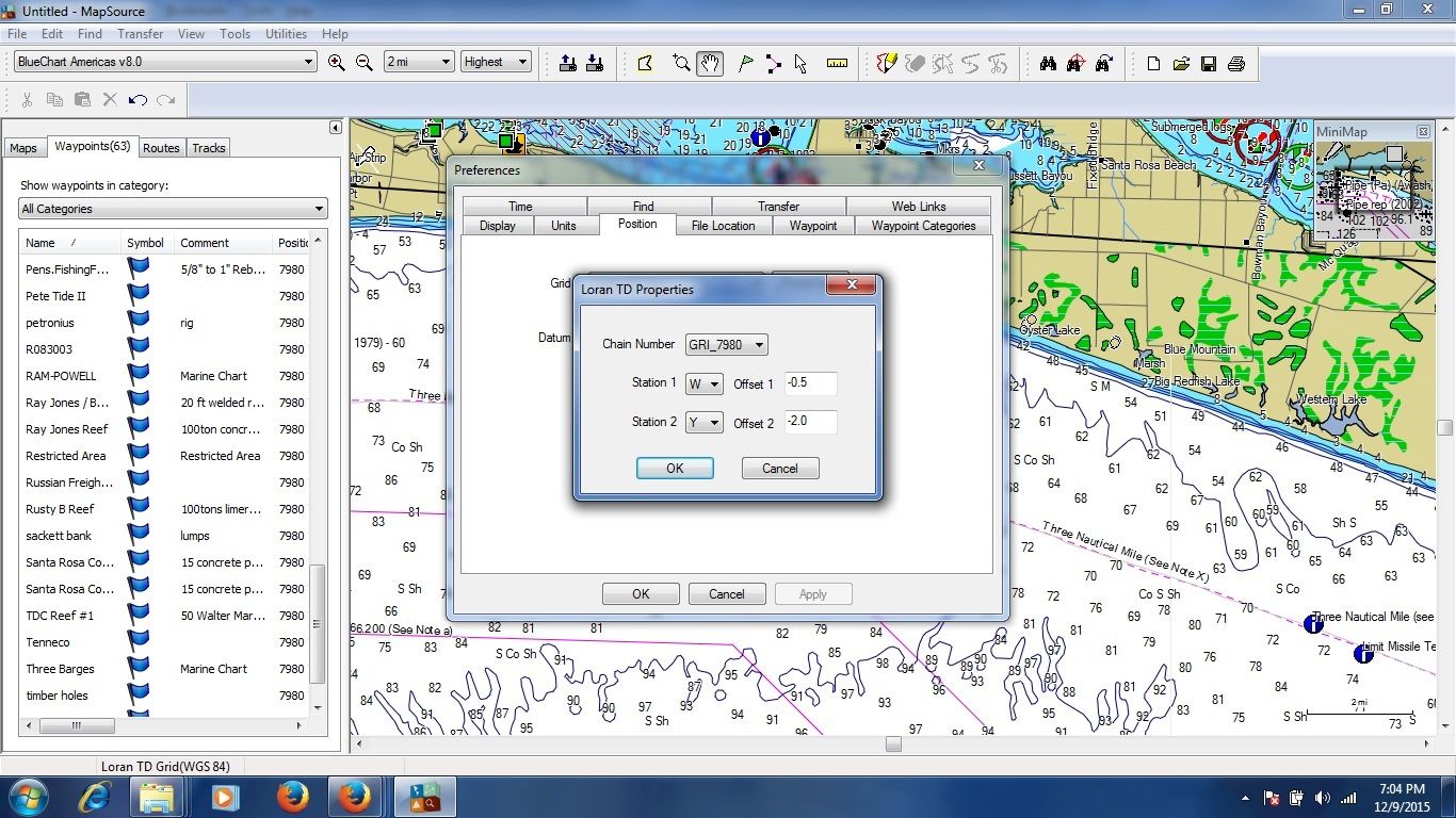 converting Loran to GPS Pensacola Fishing Forum