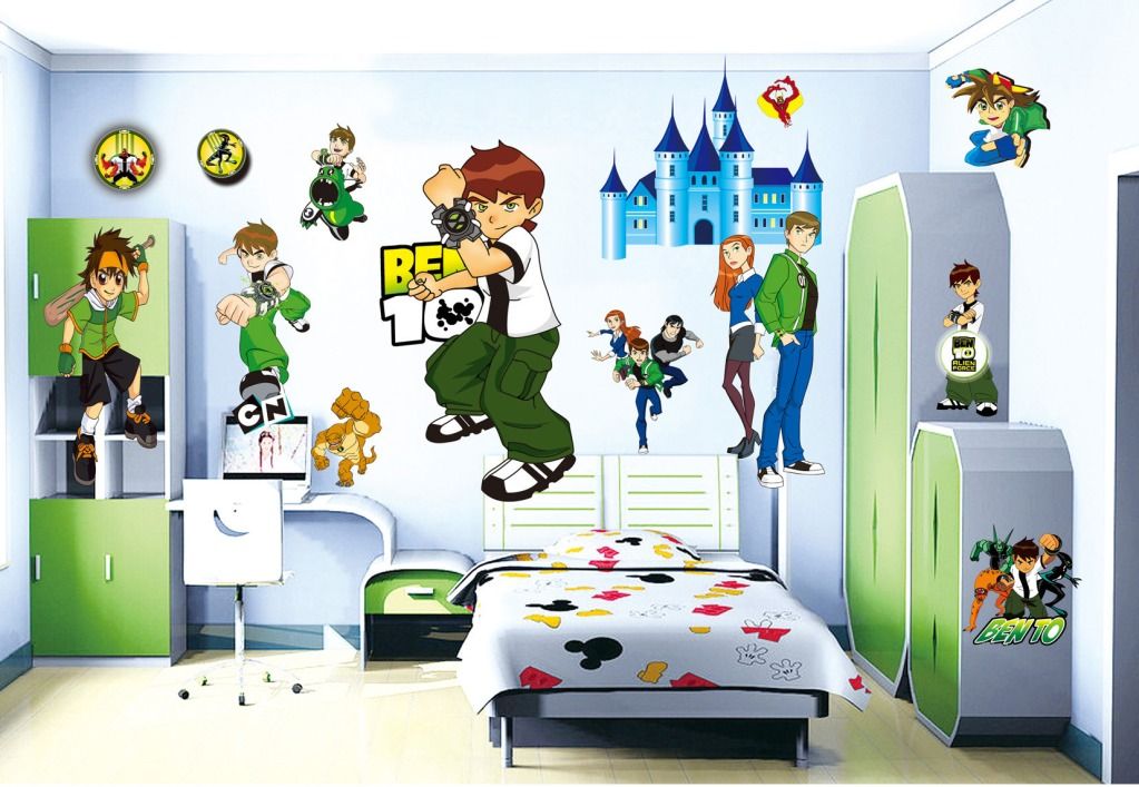 New Ben 10 Removable Wall Stickers Nursery Baby Decor Decal Kids Boys