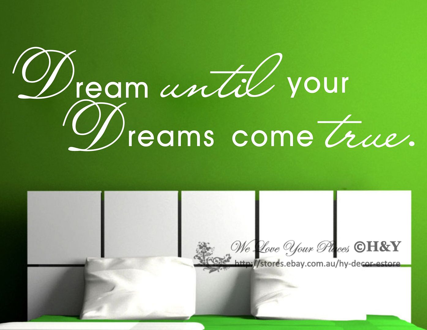 Dream Until Your Dreams Come True Wall Art Quote Removable Stickers Vinyl Decals Ebay