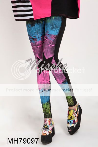 2012 Winter New Fashion Muscle Skeleton Spray Painting Leggings One Size Fit All